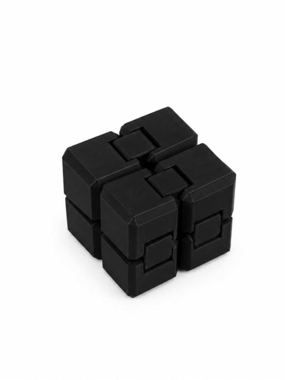Black Infinity Cube Fidget Toy - Portable Desk Stress Reliever